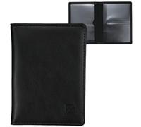 ZhaoCo Vehicle Registration Certificate Case, Thin, Lightweight, Robust Protective Case for Driving Licence, Business Cards and Credit Card Holder Made of Faux Leather, black, 12.3*9.3*0.5cm, plain