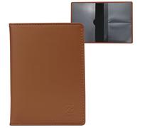 ZhaoCo Vehicle Registration Certificate Case, Thin, Lightweight, Robust Protective Case for Driving Licence, Business Cards and Credit Card Holder Made of Faux Leather, brown, 12.3*9.3*0.5cm, plain