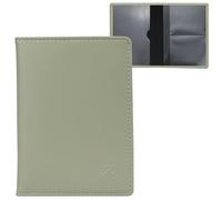 ZhaoCo Vehicle Registration Certificate Case, Thin, Lightweight, Robust Protective Case for Driving Licence, Business Cards and Credit Card Holder Made of Faux Leather, Sage, 12.3*9.3*0.5cm, plain