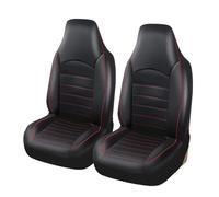 ZHAODG Car Seat Covers for Nissan Juke 2019-2024, Universal Front Pair Waterproof PU Leather Car Seat Covers, High Back Bucket Seat Cover Auto Interior Accessories,A-Red