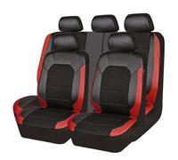 ZHAOHAO Car Seat Cover for SsangYong Tivoli/Tivoli XLV/Tivoli Ultimate/Tivoli Le 2000-2023 2024, Leather Waterproof Breathable Seat Covers Full Set Seat Protecto Interior Accessories,Red