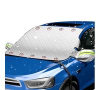 ZHAOHAO Windscreen Covers Frost for Vauxhall Astra Mk V Estate 2004-2006 2007 2008 2009 2010 2011, Reflective Strips Car Windscreen Cover with Magnets Frost Anti Fog Accessories,Silver