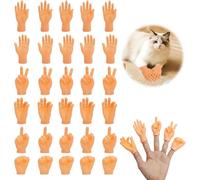 Zhaohyjianm Tiny Hands on Sticks - 6 Pcs Little Finger Hands with Holder, Mini Left and Right Hands with 4 Gestures: Fight, Peace, Middle Finger, OK - Game Prank Funny Toys