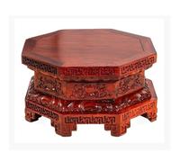 Zhaoj24-05 Bonsai Pedestal Octagonal Plant Stand Wooden Vase Base Redwood Flower Potted Bonsai Holder(Large)