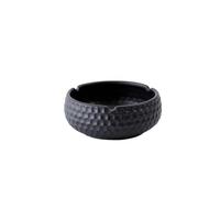Zhaoj24-05 Cigar Ashtrays Concave Convex Texture Ceramic Ashtray Home Office Tea Table Living Room Light Luxury(Black)
