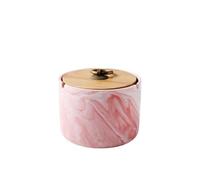 Zhaoj24-05 Cigar Ashtrays Marble patterned ceramic covered ashtray suitable for home hotel and office use(Pink)