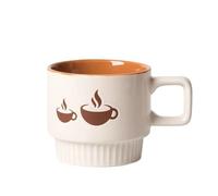 Zhaoj24-05 Coffee Mugs Thick Ceramic Coffee Mugs 1 Pcs, Capacity 10.82 oz Striped Mug for Shops and Home Breakfast