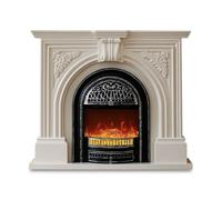 Zhaoj24-05 Decorative Fireplaces Electric Fireplace with Mantel, 1500W Birdcage Shaped Fireplace Heater, Freestanding Decorative Fireplace with 5 Brightness Realistic Flame, Remote Control