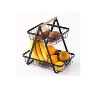Zhaoj24-05 Fruit Racks Portable Fruit Basket Kitchen Storage Rack Multi-functional Vegetable Organizer(Small)