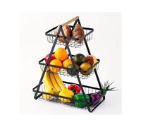 Zhaoj24-05 Fruit Racks Portable Fruit Basket Kitchen Storage Rack Multi-functional Vegetable Organizer(Large)