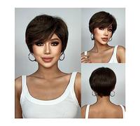 Zhaoj24-05 Wigs for Women Short Brown Hair Wig Lolita Synthetic Wigs for Women Bob Natural Party Very Cheap Wigs for Party Cosplay Wig