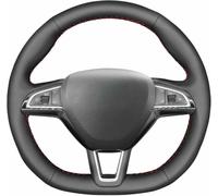 ZHAOKHXFC Steering Wheel Cover Breathable Hand Stitched for Renault Twingo 3 2014-2019 microfiber Leather