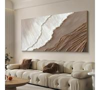 ZHAOLIN 2D Modern Wave Canvas Art Print - Abstract Landscape Decorative Painting Poster for Modern Living Room Bedroom and Home Decor 65x130cm InnerFrame