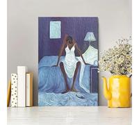 ZHAOLIN A Piece of Inspirational Canvas Print Wall Art Featuring an African American Girl Wall Decor For Home Living Room Bedroom(30x50cm/Frameless)