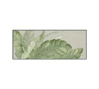 ZHAOLIN Abstract Large Green Leaves Oil Painting Printed on Canvas Modern Luxury Leaf Posters and Prints for Living Room Wall Decor 50x100cm(20x39in) Frameless