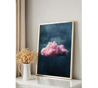 ZHAOLIN Abstract Pink Cloud Canvas Wall Art Modern Art Decorative Ink Landscape Painting Geometric Cloud Scenery Poster, Home Decor(40x60cm/Frameless)