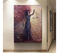 ZHAOLIN Abstract Scales of Justice Goddess of Justice Attorney Art Posters Canvas Painting Wall Art Prints Pictures Home Decor 40x60cm InnerFrame