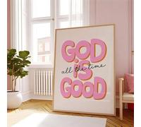 ZHAOLIN God Is Good All The Time Quote Wall Art Picture Retro Christian Canvas Prints Paintings Jesus Poster For Living Room Decor(30x50cm/Frameless)