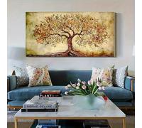 ZHAOLIN Large Wall Art Tree of Life Vintage Style Canvas Print Poster Vibrant Tree of Life Decor Modern Rustic Art For Home Decor(20x40cm/Canvas wrapped)
