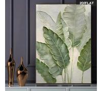 ZHAOLIN Modern Large Abstract Green Leaf Print Art Wall Canvas Painting Pictures for Living Room and Bedroom Decoration Cuadros 50x70cm Frameless