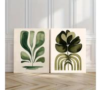 ZHAOLIN Tropical Foliage Wall Art Bohemian Modern Botanical Paintings Green Foliage Canvas Prints for Living Room Bedroom Decor(60x80cmx2/Frameless)