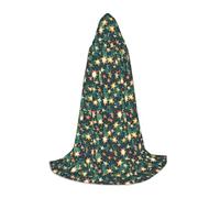 ZHAOLQ Atomic Stars Retro Pattern Print Print Unisex Hooded Cloak Robe Halloween Cosplay Christmas Carnival Wearable Costume
