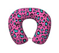 ZHAOLQ Comfortable U Shaped Travel Pillow with Leopard Print Cute and Portable Breathable Polyester