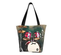 ZHAOLQ Jazz drum Print Lightweight Shoulder Bag Summer Outings Tote Bags Travel Hiking Work Casual Use