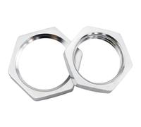 ZHAOMEI 304 Stainless Steel Internal Thread Hexagonal Lock Thin Nut silver M26×1.5 (3Pcs