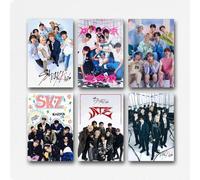 ZHAONA A Set Of 6 Stray Poster Kids Korean Boy Group Kpop Music Skz Vintage Wall Art Canvas Posters Room Decorative Aesthetic Print Decor 08x12inch(20x30cm) Style-3