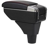 ZHAOOP For MINI Cooper R50 R52 R53 R56 R57 R58 F55 F56 F57 Countryman R60 F60 Armrest box car accessories styling (Color : C style Beige)-A_Black_Red_Line