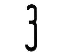 ZHAOQIN House Number Plaques 8/10cm ABS Plastic Modern Self Adhesive Black Door Number Sign Number Digit Apartment Hotel Office Address Street Number Sticker(Number 3,Height 10cm)