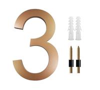 ZHAOQIN House Number Plaques House Number Outdoor 8 Inch 20cm Letters #0-9 Big Door Alphabet Home Outdoor Numbers Address Plaque Signs The Door(Golden-3)