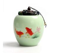 ZHAOQIN Pet Urn Decorative Memorial for Pet Ashes Dog Cat Human Mini Funeral Ceramics Keepsake Urn for Ash/Cat Ash/Birds(Green a)