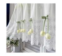 ZHAOQIN Short Curtains 1pc Cute yellow tulip-decorated short curtains for small windows