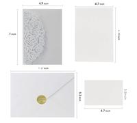 ZHAOQIN Wedding Invitations 10Pcs/Lot Flower Design Wedding Invitation Card Black Red Invitation Card Multi Color Business Card With Inner Page And Envelope(Red)
