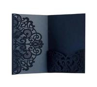 ZHAOQIN Wedding Invitations 50pcs Wedding Invitation Card Covers Business Greeting Card Wedding Decoration Party Supplies(Black)