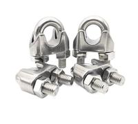 ZHAOQIN Wire Rope Clamps 1/10PCS Stainless Steel M2 M3 M4 M5 M6 M8 M10 M12 M14 M16 U Type Wire Rope Clip Cable Bolts Rigging Hardware Clamps(M12 2pcs)