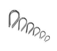 ZHAOQIN Wire Rope Clamps 20 Pcs Stainless Steel M2 To M8 Silver Cable Wire Rope Clamp Thimbles Rigging Hardware Ring Fixing Workpiece(M3)