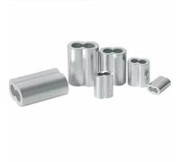 ZHAOQIN Wire Rope Clamps 5-100PCS M1.0 .2 .5 M2 M3 M4 M5 M6 M8 8 Shape Aluminum Casing Wire Rope Ferrule Cable Ties Crimping Sleeve Clip Clamp(M8 5pcs)