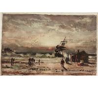 ZHAOSHAN canvas painting pictures poster 58x90cm no frame the 'iris Stranded At South Shields by Famous Painter