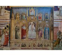 ZHAOSHAN Classic Landscape Artwork Artwork Print a Fake Polyptych with the Virgin Mary and Child by Benozzo Di Lese Di Sandro Gozzoli Wall Art Graffiti for Office Decor 60x90cm