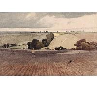 ZHAOSHAN Classic Landscape Artwork Artwork Print a Ploughed Field by Sell Cotman Wall Art Graffiti for Office Decor 60x90cm