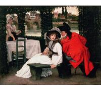 ZHAOSHAN Classic Landscape Artwork Artwork Print a Tryst At a Riverside Cafe by Jacques Wall Art Graffiti for Office Decor 60x90cm