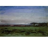 ZHAOSHAN Classic Landscape Artwork Artwork Print Across the Campagna by George Inness Wall Art Graffiti for Office Decor 60x90cm