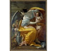 ZHAOSHAN Classic Landscape Artwork Artwork Print Allegoric Representationof Wealth a Woman by Simon Vouet Wall Art Graffiti for Office Decor 60x90cm