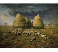 ZHAOSHAN Classic Landscape Artwork Artwork Print Autumn by Jean Francois Millets Wall Art Graffiti for Office Decor 60x90cm