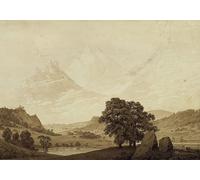 ZHAOSHAN Classic Landscape Artwork Artwork Print Autumn evening Maturity according to the seasons Times of day and age of the human cycle by Caspar David Friedrich for Office Decor 60x90cm