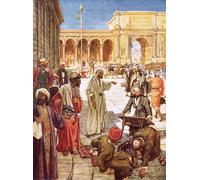 ZHAOSHAN Classic Landscape Artwork Artwork Print Christ Driving the Money Changers From the Temple by William Brassey Hole Wall Art Graffiti for Office Decor 60x90cm