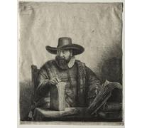 ZHAOSHAN Classic Landscape Artwork Artwork Print Cornelis Claesz Anslo, Mennonite preacher by Rembrandt van Rijn Wall Art Graffiti for Office Decor 60x90cm